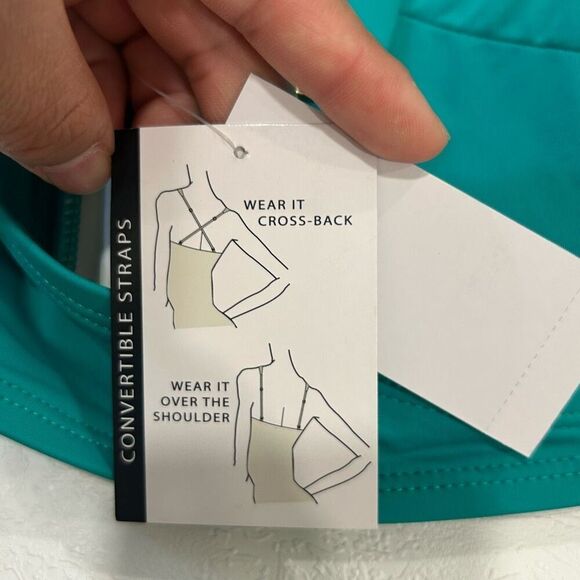 NWT La Blanca | Island Goddess Underwire Twist Bikini Top Emerald 16 - Picture 5 of 6